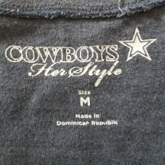 DALLAS COWBOYS FOOTBALL HER STYLE SIZE MEDIUM GRAY - Picture 3 of 4